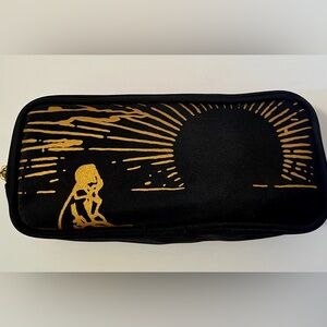 Agnes b x Cathay Pacific inflight amenity pouch bag black gold airline canvas